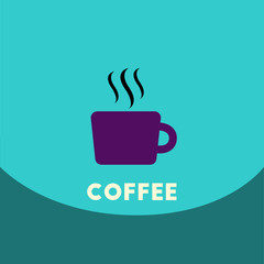  flat vector icon design collection cup of hot coffee
