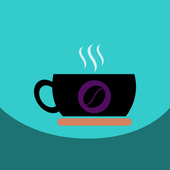  flat vector icon design collection cup of hot coffee