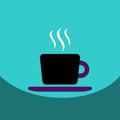  flat vector icon design collection cup of hot coffee