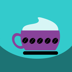 flat vector icon design collection cappuccino coffee
