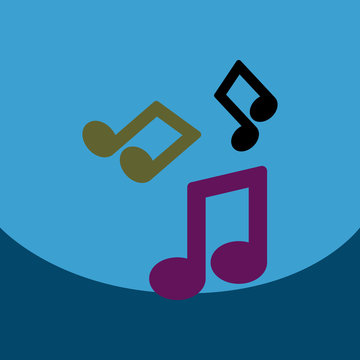 flat vector icon design collection music note