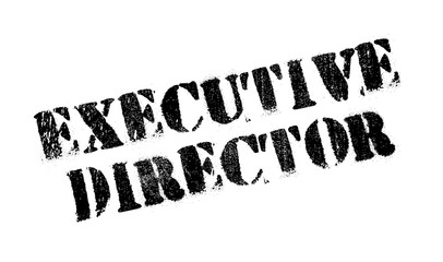 Executive Director rubber stamp. Grunge design with dust scratches. Effects can be easily removed for a clean, crisp look. Color is easily changed.