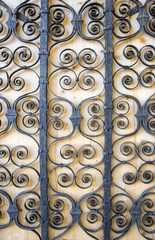 Ornate old fence - close up.