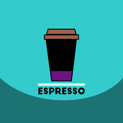 flat vector icon design collection cup of espresso