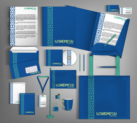 Corporate Identity set with abstract pattern.