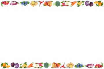 Obst und Gemüse Früchte Textfreiraum Copyspace Apfel Orange Fr