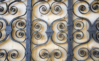 Ornate old fence - close up.