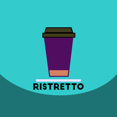 flat vector icon design collection ristretto to go