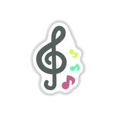 color label design collection of music note