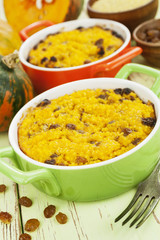Pumpkin casserole with millet