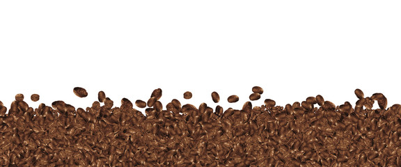Coffee beans isolated on white background
