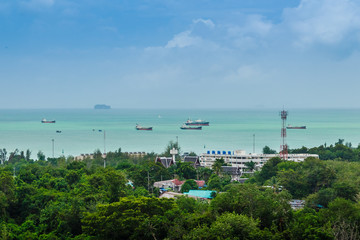 Beautiful view of Ao Makham (Makham bay) and Panwa cape, view from Kao Khad- Ao Yon Rural Road, Tambol Wichit, Amphur Mueang Phuket, Phuket Province, Thailand.