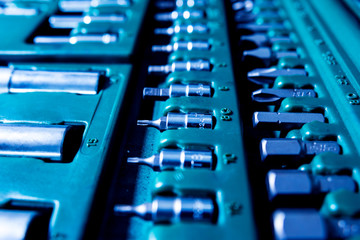 Obraz premium Tools in auto repair service.