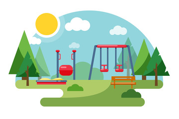 Playground illustration in flat style