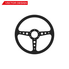 Vector Sport Steering Wheel icon, isolated on white background