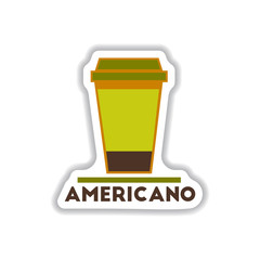 Label Frames and badges vector icons coffee emblem of americano