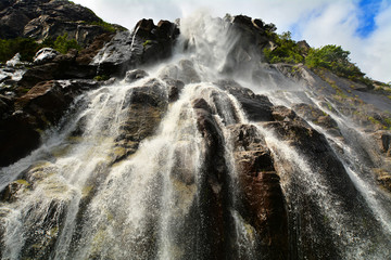 Waterfall in Norway. Fot. Konrad Filip Komarnicki / EAST NEWS Norwegia 20.07.2016 Lysefjord w...