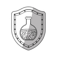 Chemistry flask glass icon vector illustration graphic design