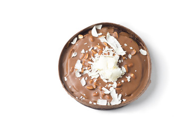 delicate round chocolate cake