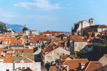 Fototapeta na wymiar City rooftops in Dubrovnik, Croatia