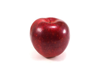 Red apple on white background