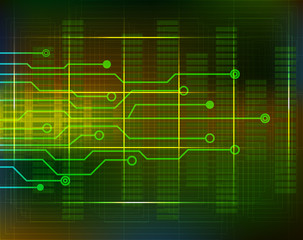 Obraz premium Technology background circuit with lines. Vector