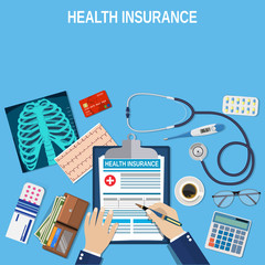 health insurance concept.