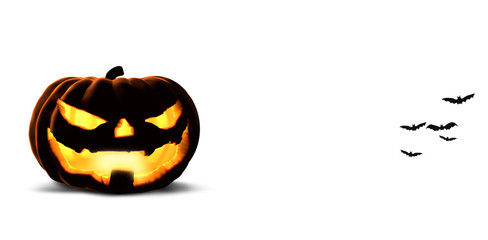 dark halloween pumpkin 3d render