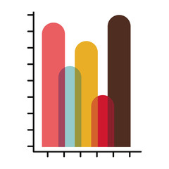Statistic bars graphic icon vector illustration graphic design