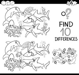 sea life difference activity
