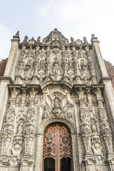 Fototapeta na wymiar Facade of the Metropolitan Cathedral in Mexico City - Mexico (North America)