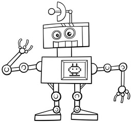 robot character coloring page