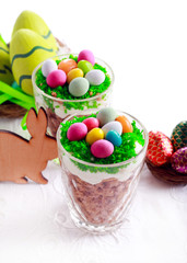 Easter dessert with topping