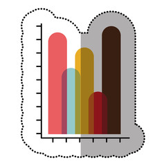 Statistic bars graphic icon vector illustration graphic design