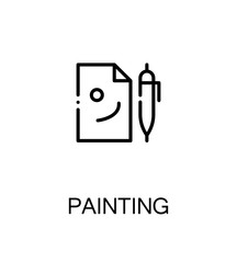 Painting flat icon.