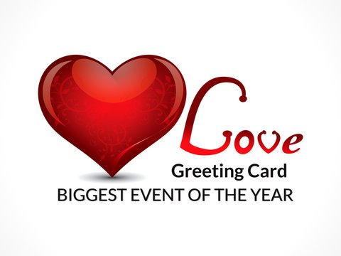 Valentine's Day Love Card Design Template