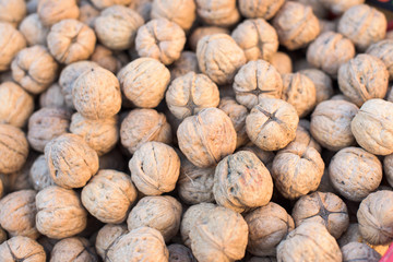 A pile of walnut