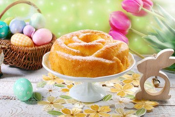 easter cake in rose shape
