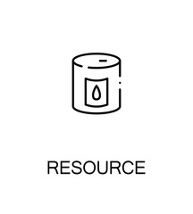 Resourse flat icon.