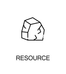 Resourse flat icon.