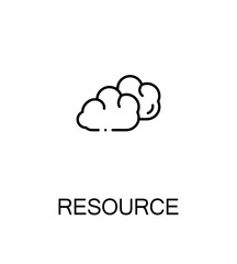 Resourse flat icon.