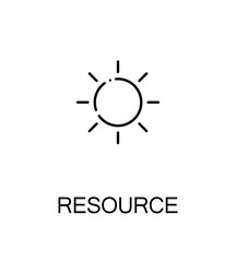 Resourse flat icon.