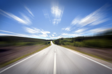 Naklejka premium Abstract Motion blurred road