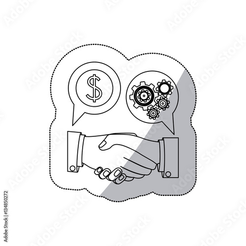 "Hnadshake business symbol icon vector illustration graphic design