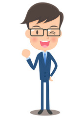 男性会社員　応援