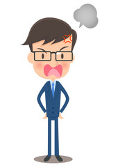 男性会社員　怒る