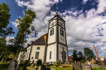 July 27, 2015: Protestant church of Roros, Norway