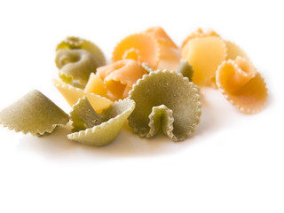 Italian pasta isolated over white background