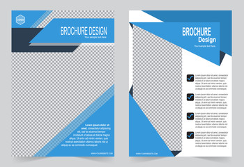 Blue Brochure template flyer design