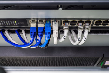 Hardware router. To him summed up, various computer cables.